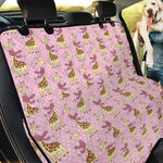 Giraffe With Scarf Pattern Print Pet Car Back Seat Cover