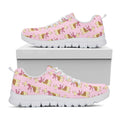 Giraffe With Scarf Pattern Print White Running Shoes