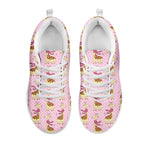 Giraffe With Scarf Pattern Print White Sneakers
