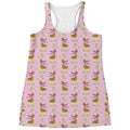 Giraffe With Scarf Pattern Print Women's Racerback Tank Top