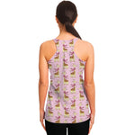 Giraffe With Scarf Pattern Print Women's Racerback Tank Top