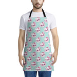 Girly Cat With Glasses Pattern Print Apron