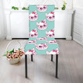 Girly Cat With Glasses Pattern Print Dining Chair Slipcover