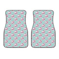 Girly Cat With Glasses Pattern Print Front Car Floor Mats