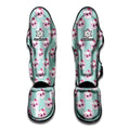 Girly Cat With Glasses Pattern Print Muay Thai Shin Guards