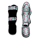 Girly Cat With Glasses Pattern Print Muay Thai Shin Guard