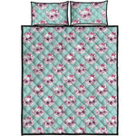 Girly Cat With Glasses Pattern Print Quilt Bed Set