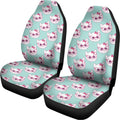 Girly Cat With Glasses Pattern Print Universal Fit Car Seat Covers
