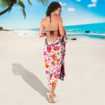 Girly Elephant And Hamsa Pattern Print Beach Sarong Wrap