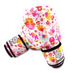 Girly Elephant And Hamsa Pattern Print Boxing Gloves