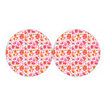 Girly Elephant And Hamsa Pattern Print Car Coasters