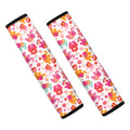 Girly Elephant And Hamsa Pattern Print Car Seat Belt Covers