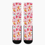 Girly Elephant And Hamsa Pattern Print Crew Socks