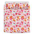 Girly Elephant And Hamsa Pattern Print Duvet Cover Bedding Set