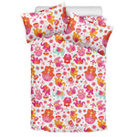 Girly Elephant And Hamsa Pattern Print Duvet Cover Bedding Set