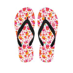 Girly Elephant And Hamsa Pattern Print Flip Flops