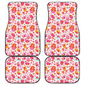 Girly Elephant And Hamsa Pattern Print Front and Back Car Floor Mats
