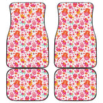 Girly Elephant And Hamsa Pattern Print Front and Back Car Floor Mats