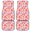 Girly Elephant And Hamsa Pattern Print Front and Back Car Floor Mats