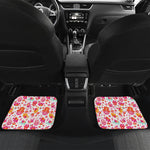 Girly Elephant And Hamsa Pattern Print Front and Back Car Floor Mats