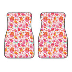 Girly Elephant And Hamsa Pattern Print Front Car Floor Mats