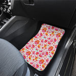 Girly Elephant And Hamsa Pattern Print Front Car Floor Mats