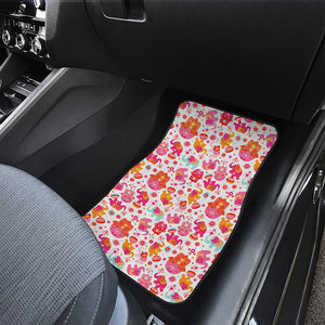 Girly Elephant And Hamsa Pattern Print Front Car Floor Mats