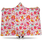 Girly Elephant And Hamsa Pattern Print Hooded Blanket