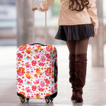 Girly Elephant And Hamsa Pattern Print Luggage Cover