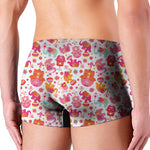 Girly Elephant And Hamsa Pattern Print Men's Boxer Briefs