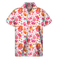 Girly Elephant And Hamsa Pattern Print Men's Short Sleeve Shirt