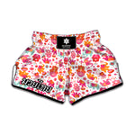 Girly Elephant And Hamsa Pattern Print Muay Thai Boxing Shorts