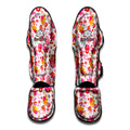 Girly Elephant And Hamsa Pattern Print Muay Thai Shin Guards
