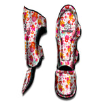 Girly Elephant And Hamsa Pattern Print Muay Thai Shin Guard