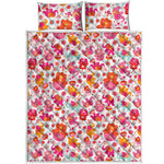 Girly Elephant And Hamsa Pattern Print Quilt Bed Set