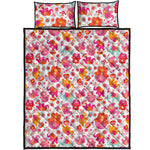 Girly Elephant And Hamsa Pattern Print Quilt Bed Set