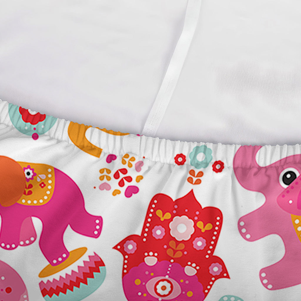 Girly Elephant And Hamsa Pattern Print Sofa Cover