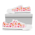 Girly Elephant And Hamsa Pattern Print White Low Top Sneakers