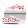 Girly Elephant And Hamsa Pattern Print White Low Top Shoes