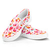 Girly Elephant And Hamsa Pattern Print White Slip On Shoes