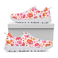 Girly Elephant And Hamsa Pattern Print White Running Shoes