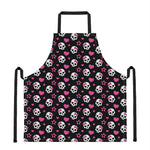 Girly Emo Skull Pattern Print Apron