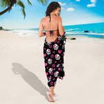 Girly Emo Skull Pattern Print Beach Sarong Wrap