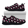 Girly Emo Skull Pattern Print Black Sneakers