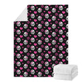 Girly Emo Skull Pattern Print Blanket