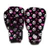 Girly Emo Skull Pattern Print Boxing Gloves