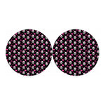 Girly Emo Skull Pattern Print Car Coasters