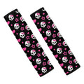 Girly Emo Skull Pattern Print Car Seat Belt Covers