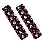 Girly Emo Skull Pattern Print Car Seat Belt Covers