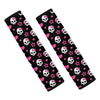 Girly Emo Skull Pattern Print Car Seat Belt Covers